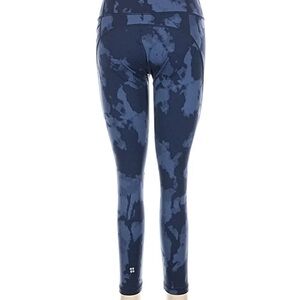 Sweaty Betty 7/8 Power Blue Patterned Leggings